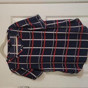 Banana Republic Plaid Short Sleeve Blouse